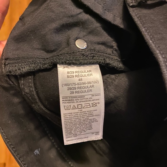 Gap size 8/29 black leggings jeans - Picture 5 of 5